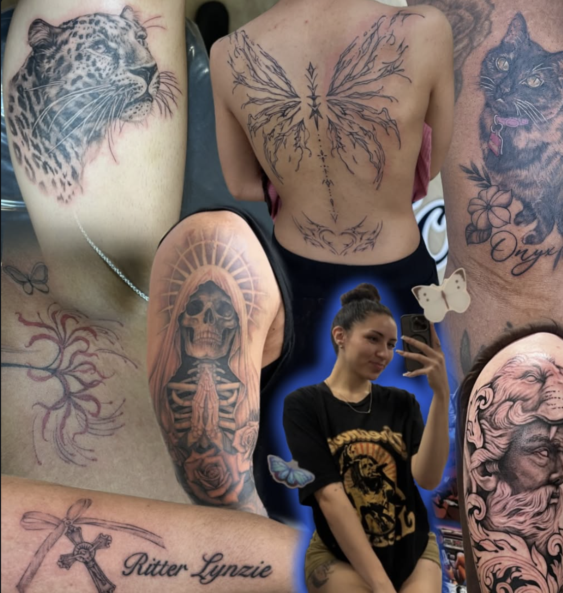 Sun and moon with script